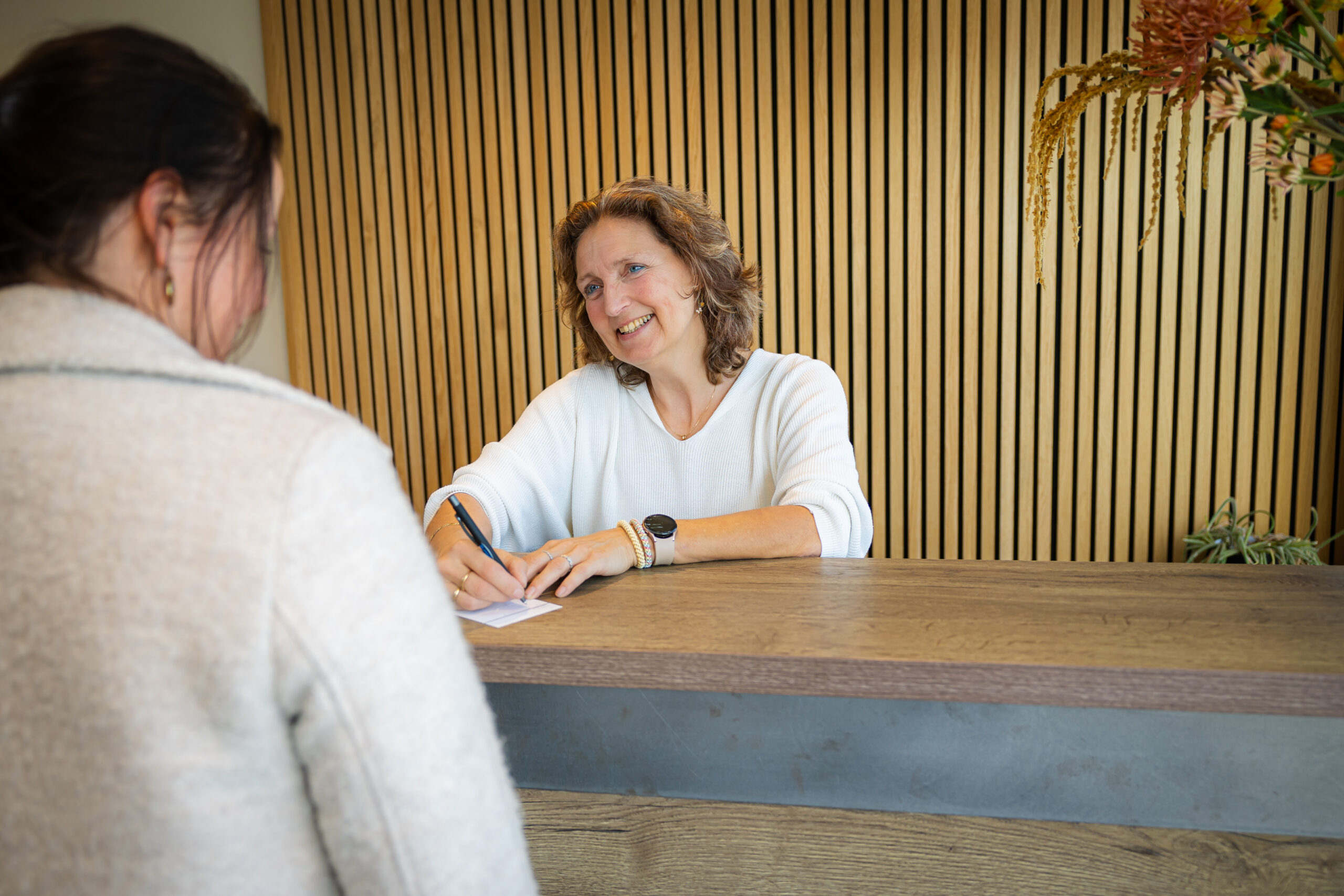 Ontvangst balie Fysiofitt Ontvangst balie Fysiofitt